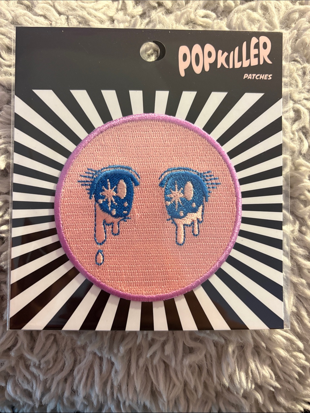 Eyes Pink & Blue Embroidered Patch — image 2 of 6